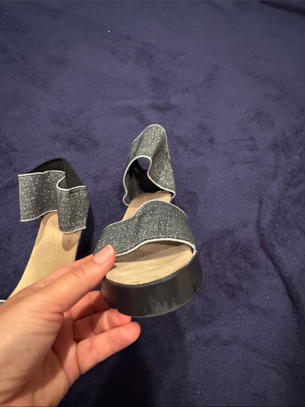 CHARLESTON SHOE CO. Silver Metallic Ankle-Strap Sandals - Picture 4 of 6